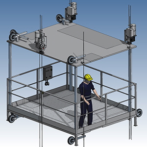 Arbeitsbhne aus Aluminium